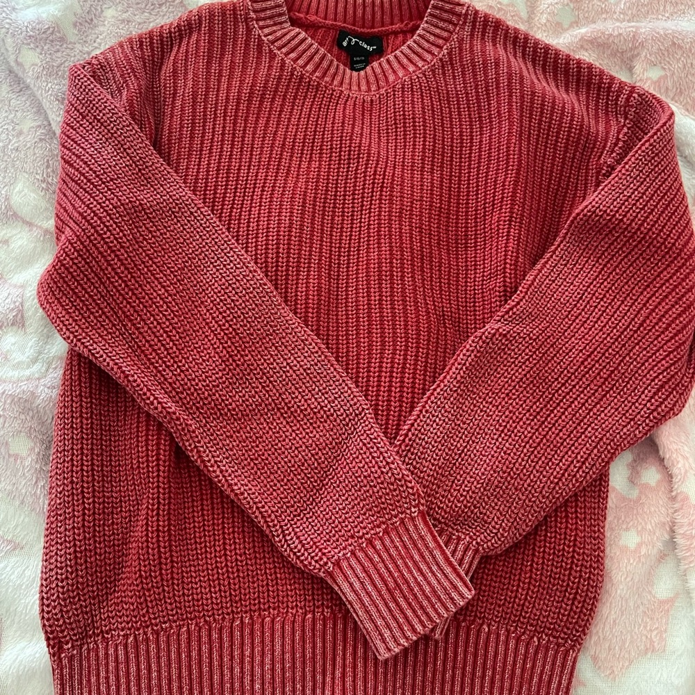 Art Class Deep Red Crewneck Sweater